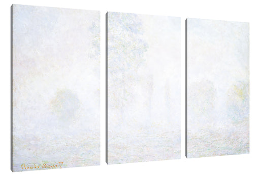 Claude Monet - Morgennebel Leinwanbild 3Teilig