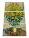 Claude Monet - Topinambur Blumen Leinwanbild 3Teilig