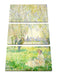 Claude Monet - Frau unter den Weiden sitzend Leinwanbild 3Teilig
