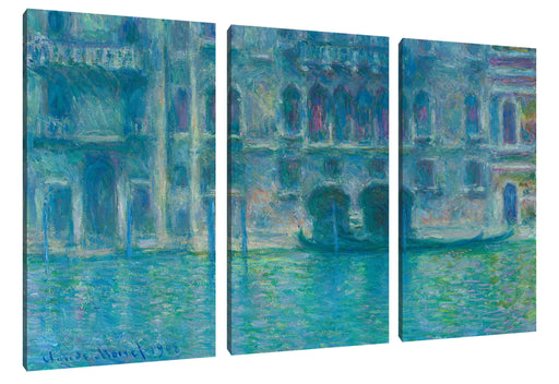Claude Monet - Palazzo da Mula in Venedig Leinwanbild 3Teilig