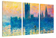 Claude Monet - The Houses of Parliament Leinwanbild 3Teilig