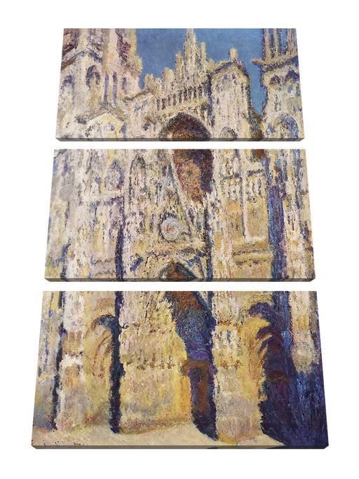 Claude Monet - Kathedrale von Rouen III Leinwanbild 3Teilig