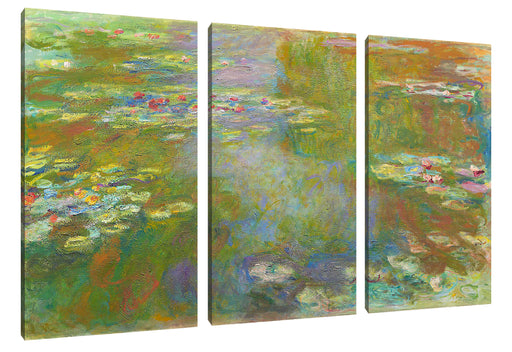 Claude Monet - Seerosenteich Leinwanbild 3Teilig