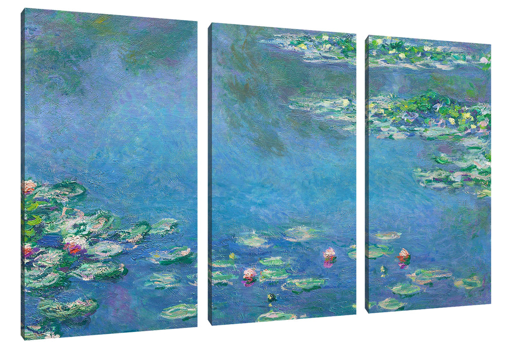 Claude Monet - Seerosen IV Leinwanbild 3Teilig