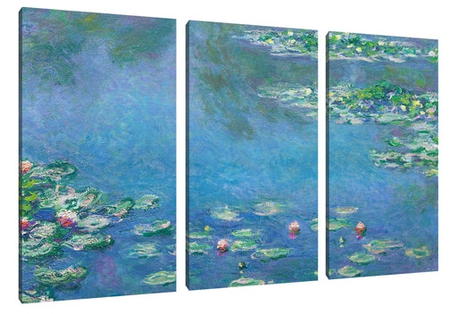 Claude Monet - Seerosen IV Leinwanbild 3Teilig