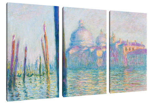 Claude Monet - Der große Kanal Venedig Leinwanbild 3Teilig