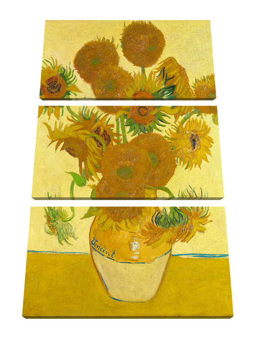 Vincent Van Gogh - Sonnenblumen I Leinwanbild 3Teilig