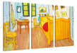 Vincent Van Gogh - Das Schlafzimmer - erste Version Leinwanbild 3Teilig