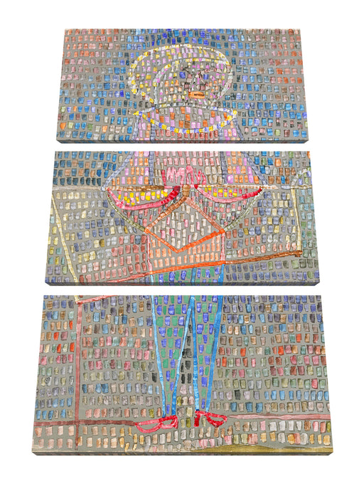 Paul Klee - Junge im schicken Gewand Leinwanbild 3Teilig