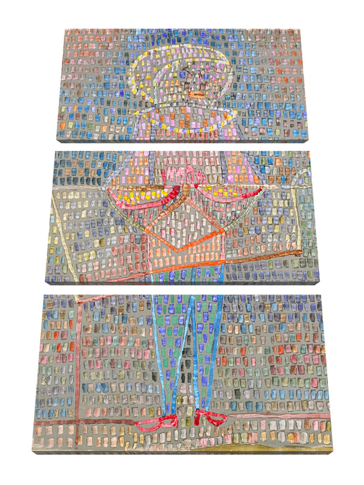 Paul Klee - Junge im schicken Gewand Leinwanbild 3Teilig