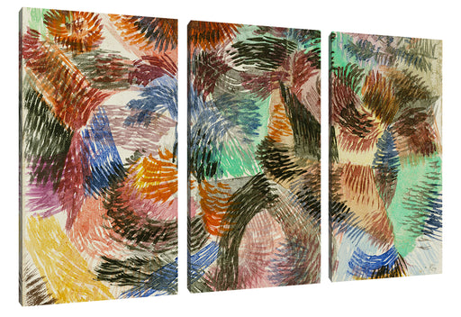 Paul Klee - Triebkraft des Waldes Leinwanbild 3Teilig