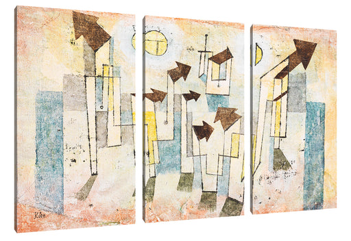 Paul Klee - Wandbild aus dem Tempel der Sehnsucht Leinwanbild 3Teilig