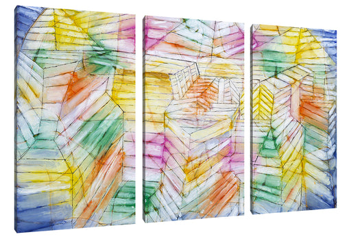 Paul Klee - Bühnen Gebirge Konstruktion Leinwanbild 3Teilig