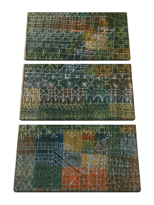 Paul Klee - Struktural I Leinwanbild 3Teilig