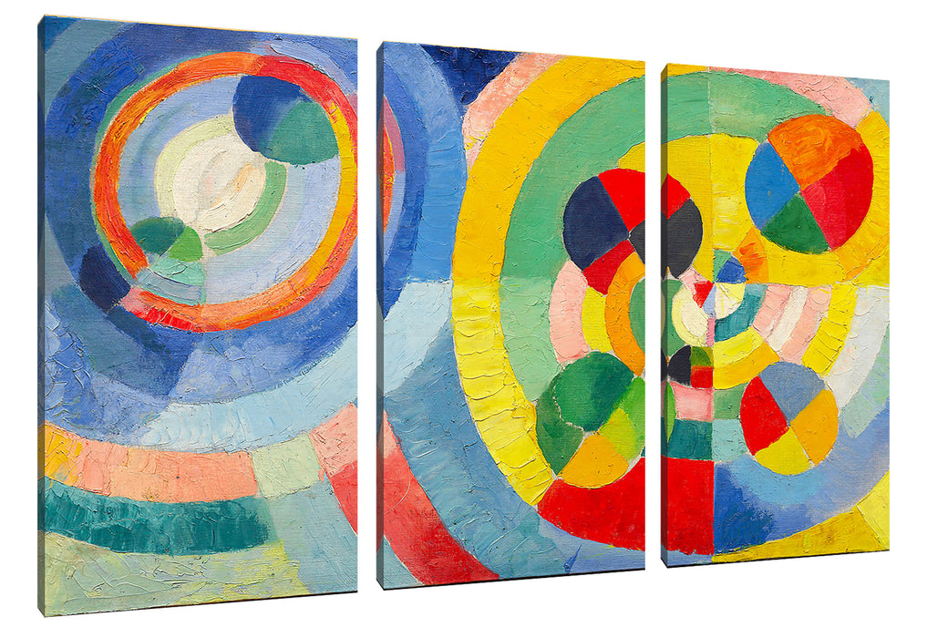 Robert Delaunay - Zirkuläre Formen Leinwanbild 3Teilig