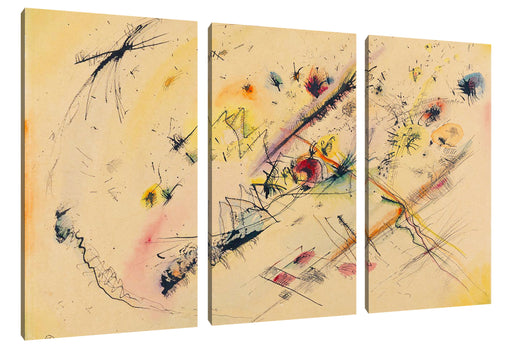 Wassily Kandinsky - Helles Bild Leinwanbild 3Teilig