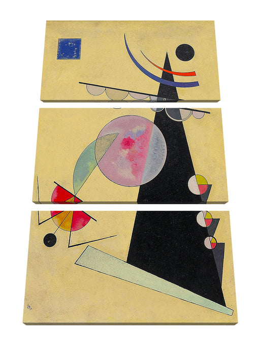 Wassily Kandinsky - Helle Einheit Leinwanbild 3Teilig