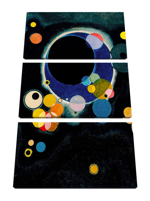 Wassily Kandinsky - Einige Kreise Leinwanbild 3Teilig