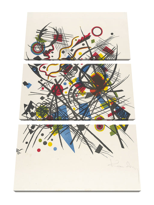 Wassily Kandinsky - Lithographie für die vierte Leinwanbild 3Teilig