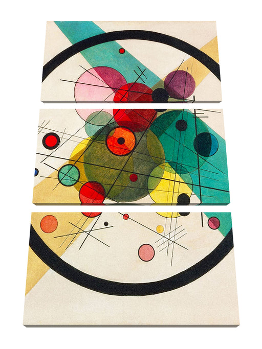 Wassily Kandinsky - Kreise in einem Kreis Leinwanbild 3Teilig
