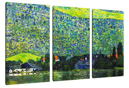 Gustav Klimt - Litzlberg am Attersee Leinwanbild 3Teilig