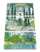 Gustav Klimt - Kirche in Cassone Landschaft mit Zypressen Leinwanbild 3Teilig