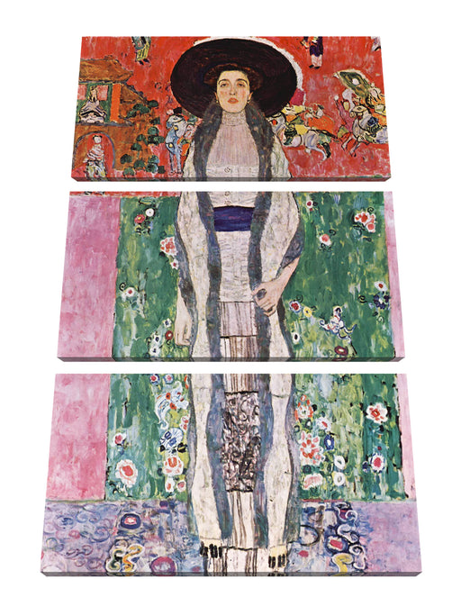 Gustav Klimt - Adele Bloch-Bauer II Leinwanbild 3Teilig