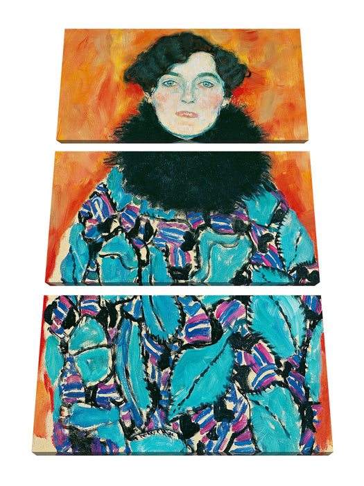 Gustav Klimt - Johanna Staude Leinwanbild 3Teilig