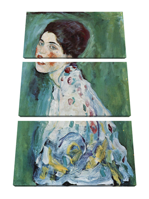 Gustav Klimt - Bildnis einer Frau Leinwanbild 3Teilig
