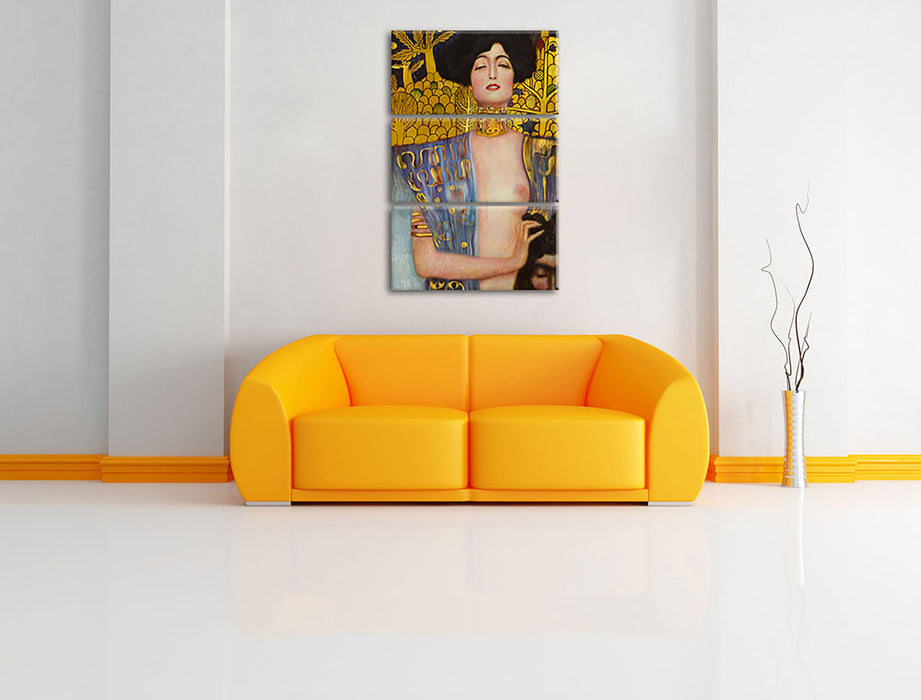 Gustav Klimt - Judith I Leinwandbild im Wohnzimmer 3Teilig