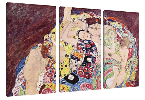 Gustav Klimt - Die Jungfrau Leinwanbild 3Teilig