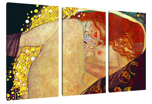 Gustav Klimt - Danaë Leinwanbild 3Teilig
