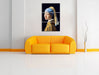 Johannes Vermeer - Mädchen mit dem Perlenohrring Leinwandbild im Wohnzimmer 3Teilig