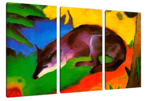 Franz Marc - Fuchs Leinwanbild 3Teilig