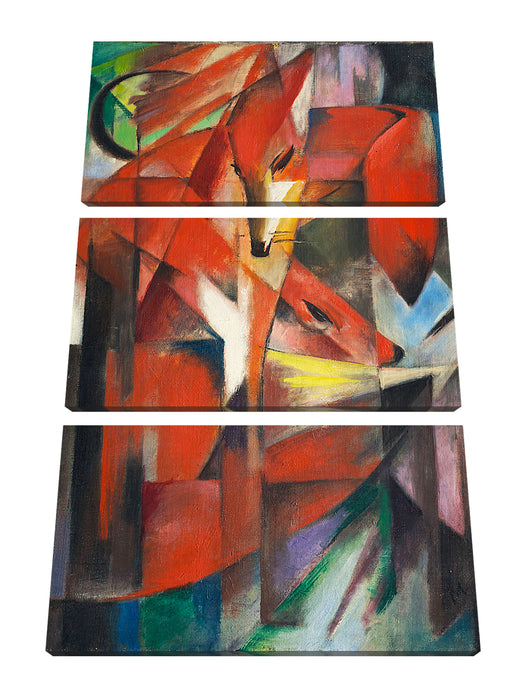 Franz Marc - Füchse Leinwanbild 3Teilig