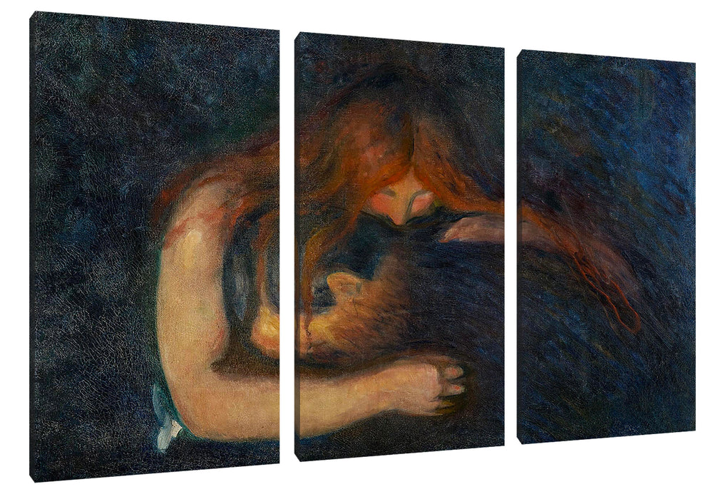 Edvard Munch - Vampir Leinwanbild 3Teilig