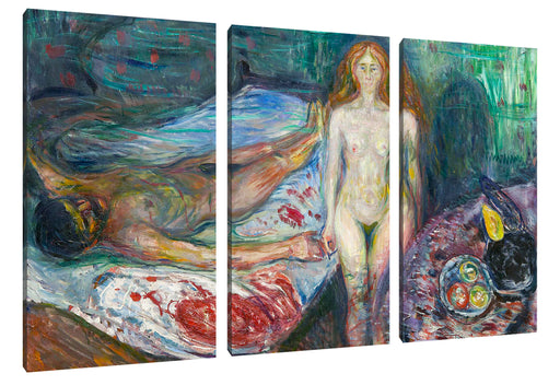 Edvard Munch - Der Tod des Marat I Leinwanbild 3Teilig