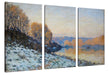 Alfred Sisley - Port Marly White Frost  Leinwanbild 3Teilig