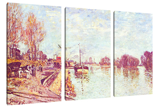 Alfred Sisley - His at Suresne  Leinwanbild 3Teilig