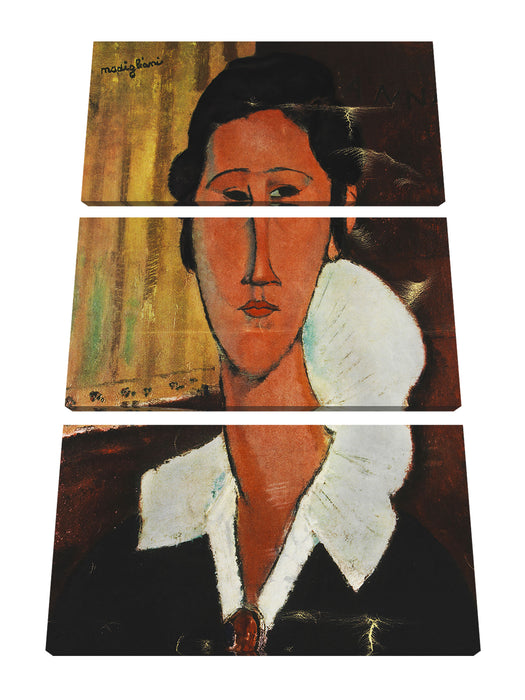 Amedeo Modigliani - Portrait von Hanka Zborowska  Leinwanbild 3Teilig