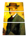 August Macke - Selbstportrait mit Hut  Leinwanbild 3Teilig