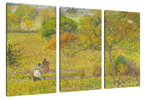 Camille Pissarro - AUTOMNE À ERAGNY  Leinwanbild 3Teilig