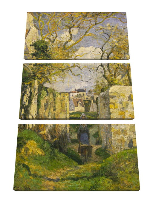 Camille Pissarro - Landscape from Pontoise  Leinwanbild 3Teilig