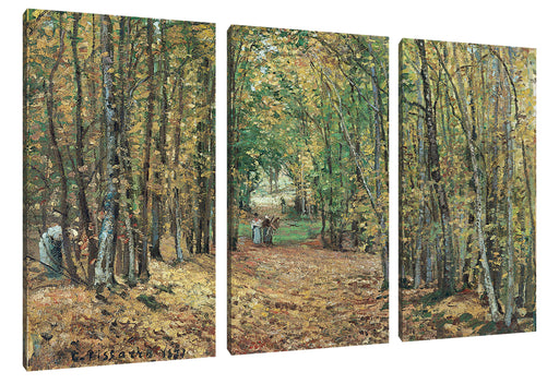 Camille Pissarro - Allée dans le parc de Marly Leinwanbild 3Teilig