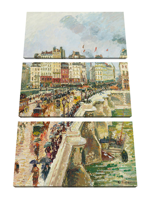 Camille Pissarro - Pont Neuf Leinwanbild 3Teilig