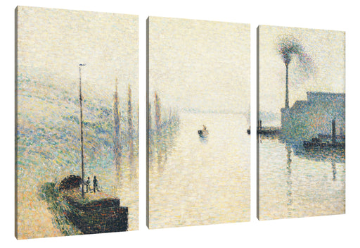 Camille Pissarro - L'Île Lacroix RouenThe Effect of Leinwanbild 3Teilig