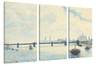 Camille Pissarro - Charing Cross Bridge London  Leinwanbild 3Teilig