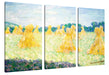 Claude Monet - Die jungen Damen von Giverny Leinwanbild 3Teilig