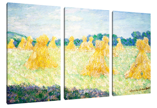 Claude Monet - Die jungen Damen von Giverny Leinwanbild 3Teilig