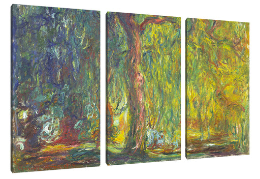 Claude Monet - Trauerweide  Leinwanbild 3Teilig